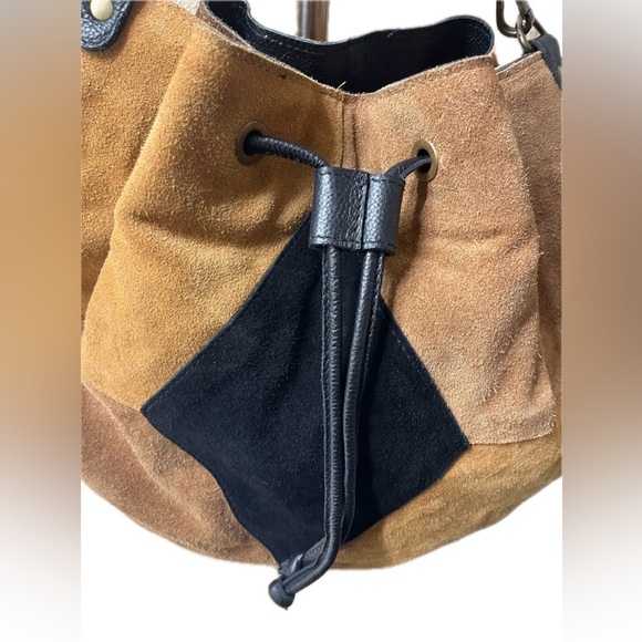 🚨FINAL PRICE🚨Free People Tovey Brown Suede Bucket Bag Handmade - Picture 5 of 11